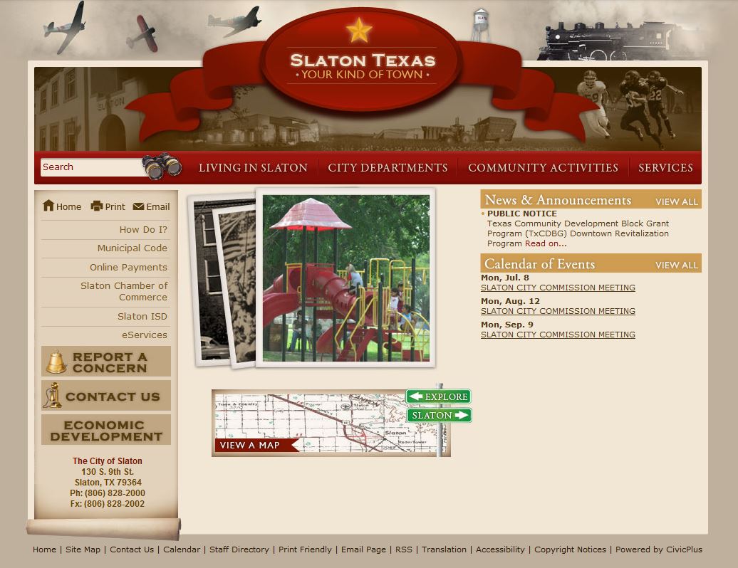 City of Slaton Website