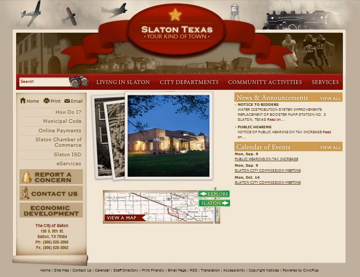 Website City of Slaton