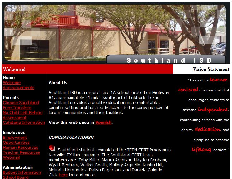 Website Southland ISD