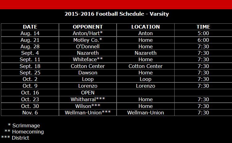 Southland Football Schedule 2015