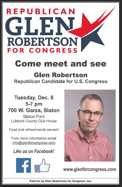 Glen Robertson Ad Slaton Meeting