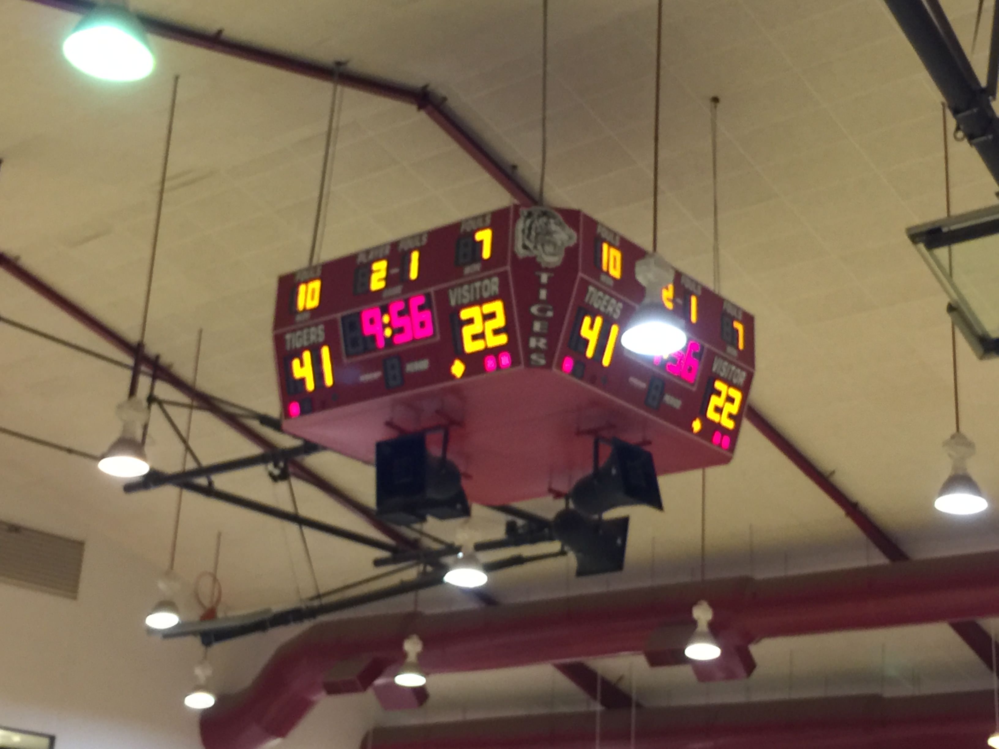 A comfortable score for our Slaton Tigers at the half.